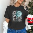 Raccoon Shirt 3 Racoons Howling At Moon Weird Cursed Unisex T-Shirt