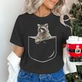 Raccoon Unisex T-Shirt - Fun Pocket Design for Animal Lovers