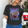 Rizz Em Retro Raccoon Meme Unisex T-Shirt | Fun Gift Tee