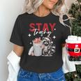 Stay Trashy Raccoon Xmas Unisex T-Shirt - Fun Holiday Animal Tee
