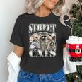 Street Cats & Raccoon Unisex T-Shirt - Vintage Rap Style