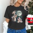 Three Possum Moon Unisex T-Shirt - Cute Howling Baby Opossums Meme