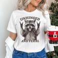 Raccoon Unhinged And Feral Retro Raccoon Feral Summer Unisex T-Shirt