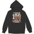 100 Days Of School Boys 100Th Day Of School Football Hoodie