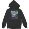 Axolotl Kawaii Van Gogh Style Starry Night Graphic Hoodie