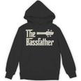 The Bassfather Distressed Bass Player Dad Fathers Day Hoodie