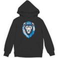 Blue Lions Salty Wearing Hat Salty Cool Lions Strong Lions Hoodie
