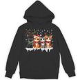 Cat Christmas Light Reindeer Santa Christmas Cat Lover Hoodie