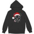 Christmas Staffy With Santa Hat And Candy Cane Dog Lovers Unisex Hoodie
