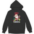 Christmas Tennis Pajamas Matching Xmas Tennis Racket Holiday Unisex Hoodie