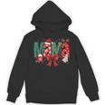 Coquette Bow Christmas Mama Candy Cane Santa Hot Cocoa Mom Premium Unisex Hoodie