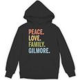 Gilmore Last Name Peace Love Family Matching Unisex Hoodie