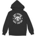 Gothic Raccoon Hoodie - Hail Satan with Trash-Eating Design