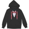 Hearts Bow Tie Suspenders Valentines Day Costume Boys Hoodie
