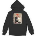 Kawaii Cat Couple Valentines Day Anime Cat Couple Heart Cat Hoodie
