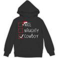 Nice Naughty Cowboy Christmas List Santa Claus Rodeo Xmas Unisex Hoodie