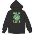 Peas On Earth Pun Peace World Globe Earth Day Unisex Hoodie