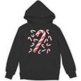 Red And White Candy Cane Santa Christmas Hoodie