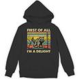 Retro Angry Raccoon Unisex Hoodie - Delightful Animal Quote