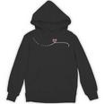 Subtle F-K Trump Morse Code Heart Anti-Maga Feminist Rights Hoodie