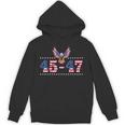 Trump 2024 45 47 Vintage American Flag Retro 4547 Trump 2024 Hoodie