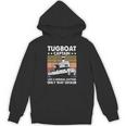 Tugboat Captain Retro Vintage Vessels Ship Tug Boat Pilot Hoodie