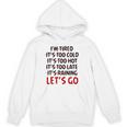 Distressed I'm Tired It's Too Cold Let's Go Funny Fitness Tank Top Unisex Hoodie