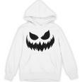 Scary Orange Jack o Lantern Shirt Spooky Pumpkin Face Unisex Hoodie