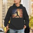 American Flag Baseball Player Bat Fan Catcher Pitcher USA Unisex Hoodie