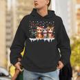 Cat Christmas Light Reindeer Santa Christmas Cat Lover Hoodie