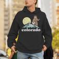 Colorado Banjo Bear Retro Style Mountains Sketch Unisex Hoodie
