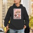 El Abuelo Grilling Grandpa Mexican Bingo Card Hoodie