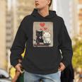 Kawaii Cat Couple Valentines Day Anime Cat Couple Heart Cat Hoodie