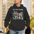Let's Get Trashed Hoodie - Unisex Raccoon & Opossum Drinking Theme