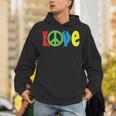 Love Peace Sign Symbol World Planet Freedom Hippie Kindness Unisex Hoodie