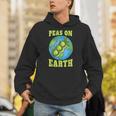 Peas On Earth Pun Peace World Globe Earth Day Unisex Hoodie