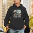 Raccoon Howling Moon Hoodie - Unique & Quirky Unisex Design