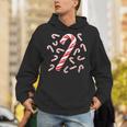 Red And White Candy Cane Santa Christmas Hoodie