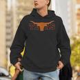 Texas State Orange Graphic Proud Texans Distressed Hoodie