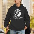Graphic Wolf Howling Moon Forest Nature Wildlife Animal Hoodie