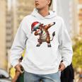 Dabbing Hereford Cattle Farmer Sunglasses Christmas Xmas Unisex Hoodie