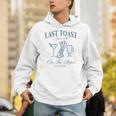 Last Toast On The Slopes Bachelor Skiing Bridal Party Bride Hoodie