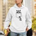 Raccoon Trash Panda Unisex Hoodie | Casual Blue Cartoon Sleeve