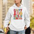 Retro Happy 100Th Day Of School Teachers Kid Happy 100 Days Hoodie