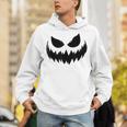 Scary Orange Jack o Lantern Shirt Spooky Pumpkin Face Unisex Hoodie