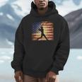 American Flag Baseball Player Bat Fan Catcher Pitcher USA Unisex Hoodie