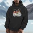Beagles In Snowman Christmas Lights Snowman Santa Beagle Dog Unisex Hoodie