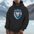 Blue Lions Salty Wearing Hat Salty Cool Lions Strong Lions Hoodie