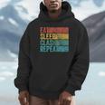 Eat Sleep Clash Repeat Gaming Clans Vintage Distressed Hoodie