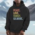 Gilmore Last Name Peace Love Family Matching Unisex Hoodie
